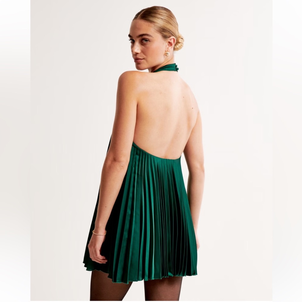 The A&F Giselle Pleated Trapeze Mini Dress Sz-S T